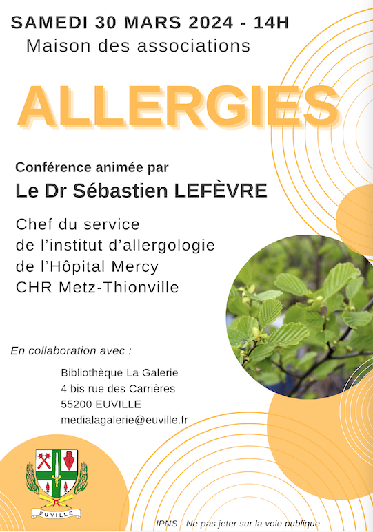 Venez découvrir tout ce que vous devez savoir sur les allergies lors de notre conférence passionnante !