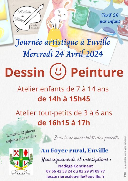 Journée artistique à Euville mercredi 24 avril 2024